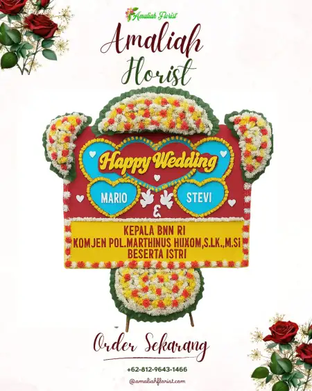 Papan Bunga Pernikahan Mendongan